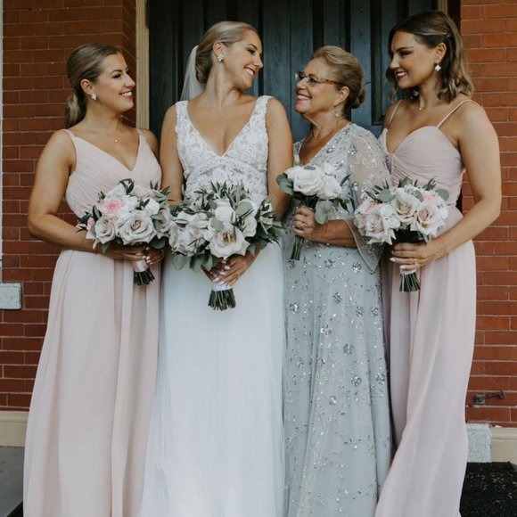 Aidan Mattox Beaded Tulle Gown Size 16 - Picture 7 of 7